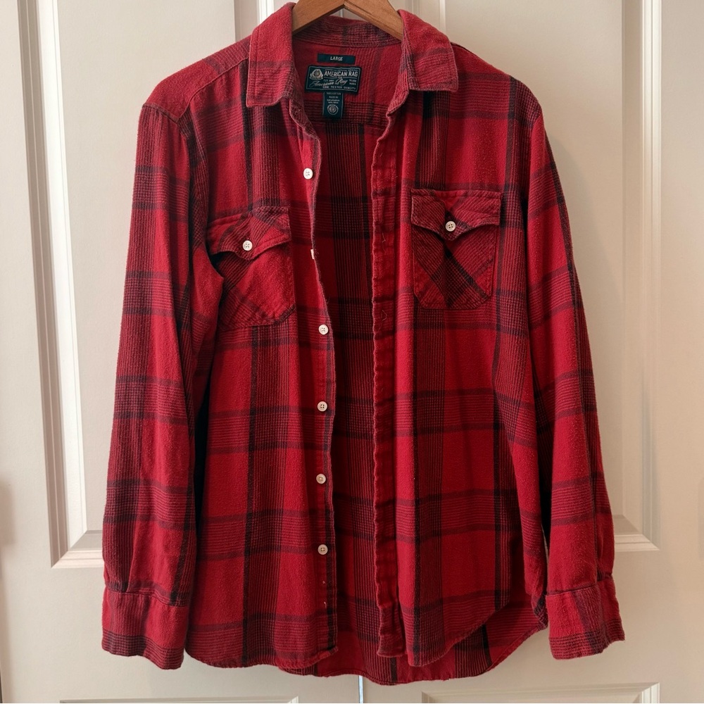 American Rag - Red Plaid/Flannel Shirt